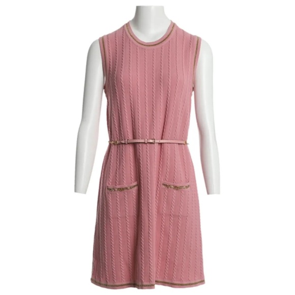 NWT Gucci Wool Cashmere Pink Dress size Large (without belt)